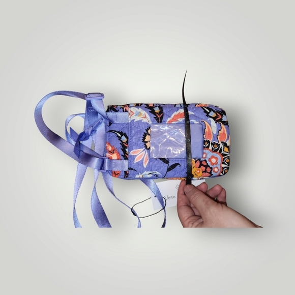 Vera Bradley Lighten Up RFID Mini Cellphone Crossbody Bag Mural floral - Picture 4 of 7